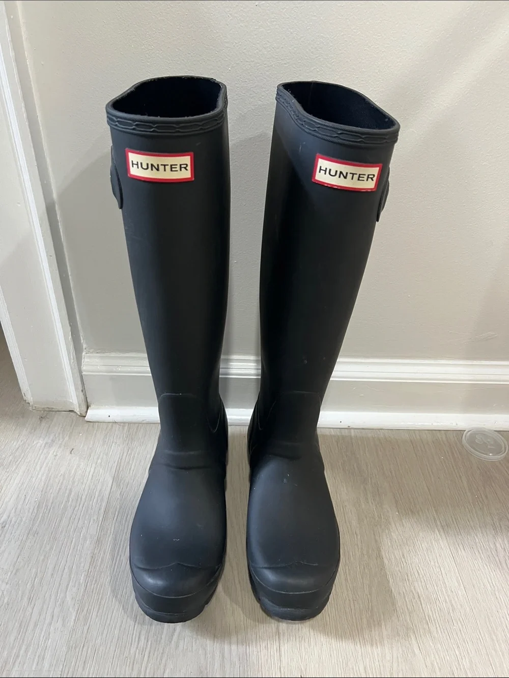 Hunter Tall Matte Black Rain Boots